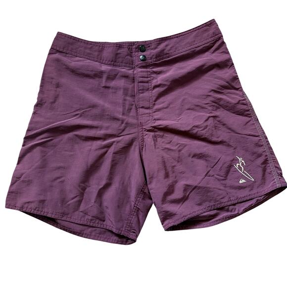 Quiksilver X Eddie Aikau Board Surf Shorts Swim Trunks Plum Men's Size‎ 31 - Picture 1 of 6